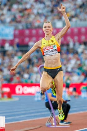 BIRMINGHAM, GREAT BRITAIN - AUGUST 13, 2026: Kira WITTMANN (GER Germany) competing in the triple jump final during the European Athletics Championships at Alexander Stadium on August 13, 2026 in Birmingham, Great Britain. Great Britain Copyright: xAxelxKohringx