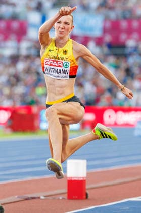 BIRMINGHAM, GREAT BRITAIN - AUGUST 13, 2026: Kira WITTMANN (GER Germany) competing in the triple jump final during the European Athletics Championships at Alexander Stadium on August 13, 2026 in Birmingham, Great Britain. Great Britain Copyright: xAxelxKohringx