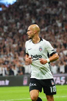 ISTANBUL, TURKEY - AUGUST 13: Vaclav Cerny (18)of Besiktas celebrates after scoring the first goal of his team during the UEFA Europa League 2026 27 third qualifying round second leg match between Besiktas JK and Hradec Kralove at Besiktas Park on August 13, 2026 in Istanbul, Turkey. Istanbul Besiktas Turkey Copyright: xSeskimphotox Besiktas-Hradec-1308 (100)