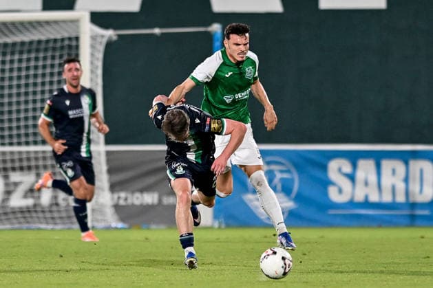 UEFA Europa League Third Qualifying Round Second Leg, Egnatia Arena, Albania 13 8 2026 KF Egnatia vs Shamrock Rovers Shamrock Rovers Will Fitzgerald and Egnatia™s Edison Ndreca Will Fitzgerald and Edison Ndreca 13 8 2026  Copyright: xinphox DSC_1878