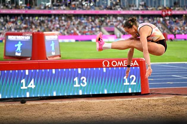 European Athletics Championships Birmingham 2026 - day 4 BIRMINGHAM, ENGLAND - AUGUST 13 : Masson Ilona (BEL) in action during the triple jump final on day 4 of the Birmingham 2026 European Athletics Championships on August 13, 2026 in Birmingham, England, 13 08 2026 Birmingham ENGLAND  Copyright: xTomasxSiskx