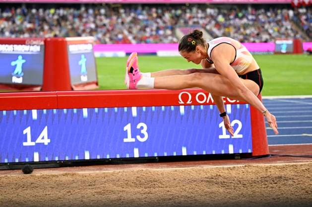 European Athletics Championships Birmingham 2026 - day 4 BIRMINGHAM, ENGLAND - AUGUST 13 : Masson Ilona (BEL) in action during the triple jump final on day 4 of the Birmingham 2026 European Athletics Championships on August 13, 2026 in Birmingham, England, 13 08 2026 Birmingham ENGLAND  Copyright: xTomasxSiskx