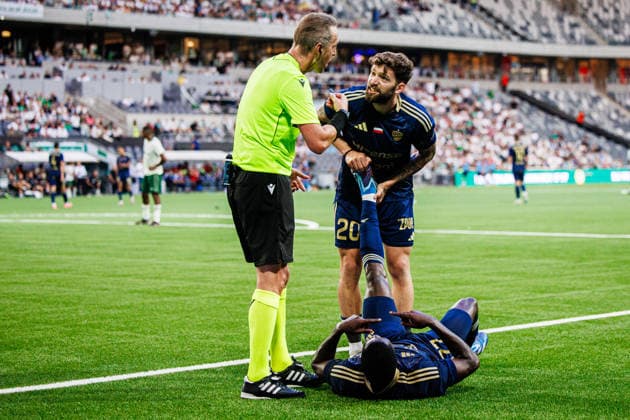 260813 Debohi Dieudonne Gaucho of Rakow ahead of during the UEFA Conference League qualifying football match between Hammarby and Rakow on August 13, 2026 in Stockholm. Photo: Kenta Jönsson BILDBYRAN COP 210 KJ0361 fotboll football soccer fotball uefa conference league conference league hammarby rakow bbeng *** August 13, 2026: Debohi Dieudonne Gaucho of Rakow ahead of the UEFA Conference League qualifying soccer match between Hammarby and Rakow on August 13, 2026 in Stockholm. Photo by Kenta Jönsson, BILDBYRAN COP 210 KJ0361. soccer, football, UEFA Conference League, Hammarby, Rakow, bbeng  Copyright: KENTAxJÖNSSON BB260813KJ069
