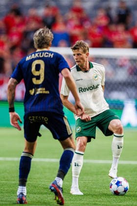 260813 Frederik Winther of Hammarby during the UEFA Conference League qualifying football match between Hammarby and Rakow on August 13, 2026 in Stockholm. Photo: Kenta Jönsson BILDBYRAN COP 210 KJ0361 fotboll football soccer fotball uefa conference league conference league hammarby rakow bbeng *** August 13, 2026: Frederik Winther of Hammarby during the UEFA Conference League qualifying soccer match between Hammarby and Rakow on August 13, 2026 in Stockholm. Photo by Kenta Jönsson, BILDBYRAN COP 210 KJ0361. soccer, football, UEFA Conference League, Hammarby, Rakow, bbeng  Copyright: KENTAxJÖNSSON BB260813KJ070