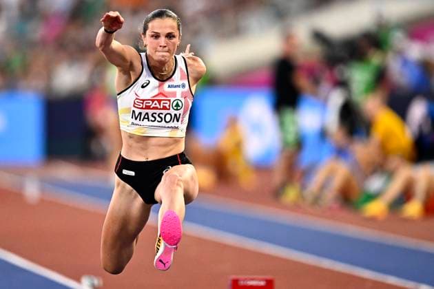 European Athletics Championships Birmingham 2026 - day 4 BIRMINGHAM, ENGLAND - AUGUST 13 : Masson Ilona (BEL) in action during the triple jump final on day 4 of the Birmingham 2026 European Athletics Championships on August 13, 2026 in Birmingham, England, 13 08 2026 Birmingham ENGLAND  Copyright: xTomasxSiskx