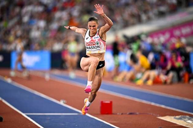 European Athletics Championships Birmingham 2026 - day 4 BIRMINGHAM, ENGLAND - AUGUST 13 : Masson Ilona (BEL) in action during the triple jump final on day 4 of the Birmingham 2026 European Athletics Championships on August 13, 2026 in Birmingham, England, 13 08 2026 Birmingham ENGLAND  Copyright: xTomasxSiskx