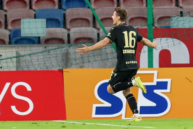 13.08.2026, Zabrze Liga Europy UEFA sezon 2026 27 runda III kwalifikacji, Gornik Zabrze - Ferencvaros Budapeszt - UEFA Europa League football Match season 2026 27 round III qualification Gornik Zabrze - Ferencvaros Budapest Nz. Kristoffer Zachariassen Fot. Michal Chwieduk Arena Akcji NEWSPIX.PL --- newspix.pl 