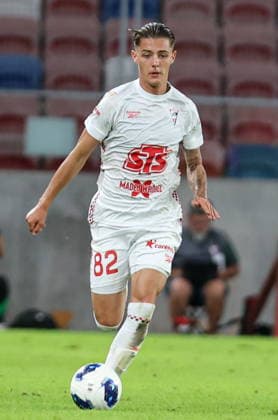 13.08.2026, Zabrze Liga Europy UEFA sezon 2026 27 runda III kwalifikacji, Gornik Zabrze - Ferencvaros Budapeszt - UEFA Europa League football Match season 2026 27 round III qualification Gornik Zabrze - Ferencvaros Budapest Nz. Kacper Urbanski Fot. Michal Chwieduk Arena Akcji NEWSPIX.PL --- newspix.pl 