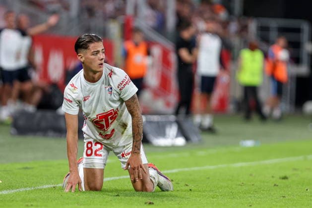 13.08.2026, Zabrze Liga Europy UEFA sezon 2026 27 runda III kwalifikacji, Gornik Zabrze - Ferencvaros Budapeszt - UEFA Europa League football Match season 2026 27 round III qualification Gornik Zabrze - Ferencvaros Budapest Nz. Kacper Urbanski Fot. Michal Chwieduk Arena Akcji NEWSPIX.PL --- newspix.pl 