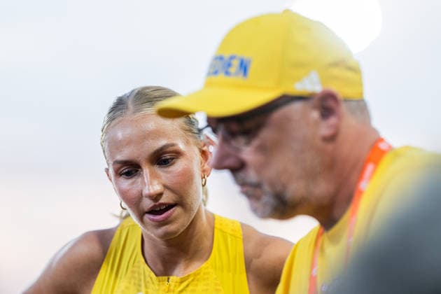 260813 Maja Askag of Sweden together with her trainer during the women s triple jump final during day 4 of the 2026 European Athletics Championships on August 13, 2026 in Birmingham. Photo: Mathias Bergeld BILDBYRAN kod MB MT1068 friidrott athletics friidrett friidrotts-em em friidretts-em 2026 european athletics championships 4 bbeng *** August 13, 2026: Maja Askag of Sweden with her coach during the women’s triple jump final on Day 4 of the 2026 European Athletics Championships on August 13, 2026 in Birmingham. Photo by Mathias Bergeld. BILDBYRAN code MB MT1068. track and field, athletics, friidrett, friidrotts em, em, friidretts em 2026, European Athletics Championships, 4 bbeng  Copyright: MATHIASxBERGELD BB260813MB111