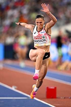 European Athletics Championships Birmingham 2026 - day 4 BIRMINGHAM, ENGLAND - AUGUST 13 : Masson Ilona (BEL) in action during the triple jump final on day 4 of the Birmingham 2026 European Athletics Championships on August 13, 2026 in Birmingham, England, 13 08 2026 Birmingham ENGLAND  Copyright: xTomasxSiskx