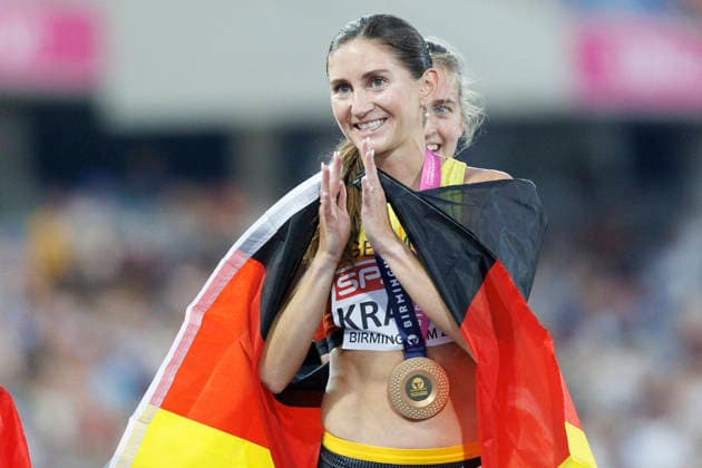 BIRMINGHAM, GREAT BRITAIN - AUGUST 13, 2026: Gesa Felicitas KRAUSE (GER Germany) wins Gold in the 3000m steeple chase during the European Athletics Championships at Alexander Stadium on August 13, 2026 in Birmingham, Great Britain. Great Britain Copyright: xAxelxKohringx
