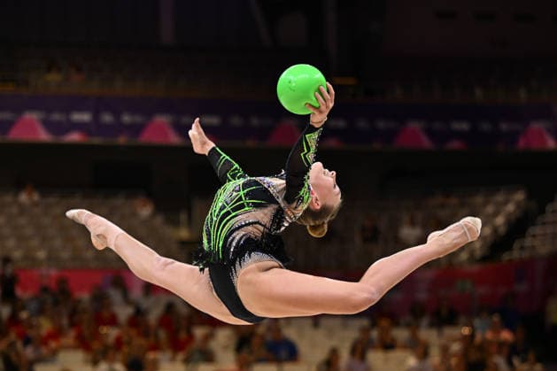 IPA87454084 - Tara DRAGAS (ITA) performing her ball routine during the 42nd Rhythmic gymnastics, Rhythmische Sportgymnastik, RSG World Championships in Frankfurt am Main, Germany, on August 13, 2026  Copyright: xFilippoxTomasi IPAxSportx xx 87454084