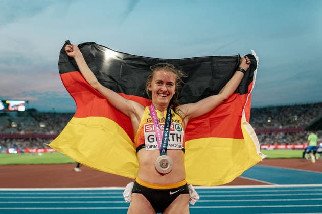Olivia Guerth (Silversterlauf Trier, 3000m Hindernis Frauen), GBR, Leichtathletik, Athletics, European Athletics Championships 2026, Leichtathletik Europameisterschaft 2026, Birmingham 2026, 09.08.2026, GBR, Leichtathletik, Athletics, European Athletics Championships 2026, Leichtathletik Europameisterschaft 2026, Birmingham 2026, 09.08.2026 Birmingham *** Olivia Guerth, Trier New Year s Eve Run, Women s 3000m Steeplechase, GBR, Track and Field, Athletics, 2026 European Athletics Championships, 2026 European Track and Field Championships, Birmingham 2026, August 9, 2026, GBR, Track and Field, Athletics, 2026 European Athletics Championships, 2026 European Track and Field Championships, Birmingham 2026, August 9, 2026, Birmingham Copyright: xStefanxMayerx EP_SMR