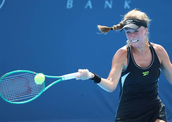 August 13, 2026, Mason, Ohio, USA: MAGDALENA FRECH of Poland during the match against A. Ruzic of Croatia in the first round of tennis tournament WTA, Tennis Damen 1000 Cincinnati Open in Mason, USA. Frech won 6:2, 7:5. Mason USA - ZUMAc278 20260813_zsp_c278_002 Copyright: xMarcinxCholewinskix