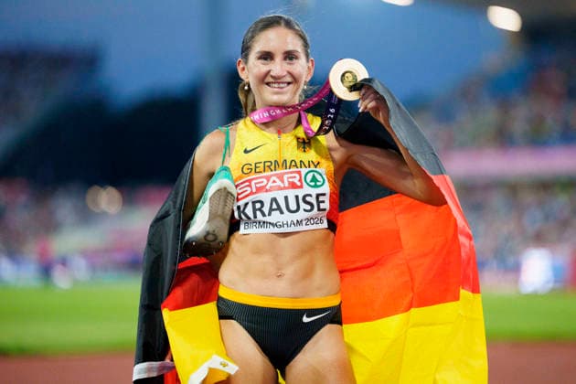 BIRMINGHAM, GREAT BRITAIN - AUGUST 13, 2026 : European Champion 3000m steeplechase: Gesa Felicitas KRAUSE (GER Germany) during the European Athletics Championships at Alexander Stadium on August 13, 2026 in Birmingham, Great Britain. Great Britain Copyright: xLeahxKohringx