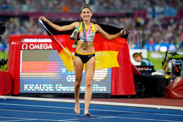 BIRMINGHAM, GREAT BRITAIN - AUGUST 13, 2026 : European Champion 3000m steeplechase: Gesa Felicitas KRAUSE (GER Germany) during the European Athletics Championships at Alexander Stadium on August 13, 2026 in Birmingham, Great Britain. Great Britain Copyright: xLeahxKohringx