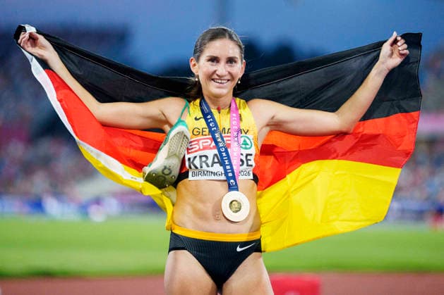 BIRMINGHAM, GREAT BRITAIN - AUGUST 13, 2026 : European Champion 3000m steeplechase: Gesa Felicitas KRAUSE (GER Germany) during the European Athletics Championships at Alexander Stadium on August 13, 2026 in Birmingham, Great Britain. Great Britain Copyright: xLeahxKohringx