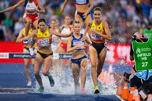 BIRMINGHAM, UNITED KINGDOM - AUGUST 13: Lea Meyer of Germany competes in the Women s 3000m Steeplechase during the European Athletics Championships at Alexander Stadium on August 13, 2026 in Birmingham, United Kingdom. England United Kingdom Copyright: xBEAUTIFULxSPORTS TobiasxLacknerx