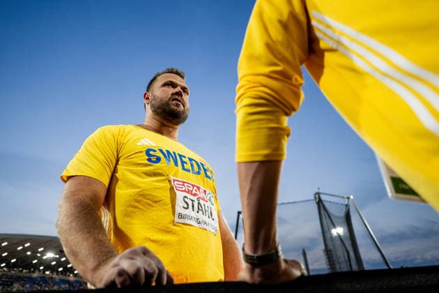 260813 Daniel Stahl of Sweden with his coach ahead of the men s discus throw final during day 4 of the 2026 European Athletics Championships on August 13, 2026 in Birmingham. Photo: Mathias Bergeld BILDBYRAN kod MB MT1068 friidrott athletics friidrett friidrotts-em em friidretts-em 2026 european athletics championships 4 bbeng *** August 13, 2026: Daniel Stahl of Sweden with his coach ahead of the men’s discus throw final on Day 4 of the 2026 European Athletics Championships in Birmingham. 2026 in Birmingham. Photo by Mathias Bergeld. BILDBYRAN code MB MT1068. track and field, athletics, friidrett, friidrotts EM, 2026 European Athletics Championships, 4 BBENG  Copyright: MATHIASxBERGELD BB260813MB124