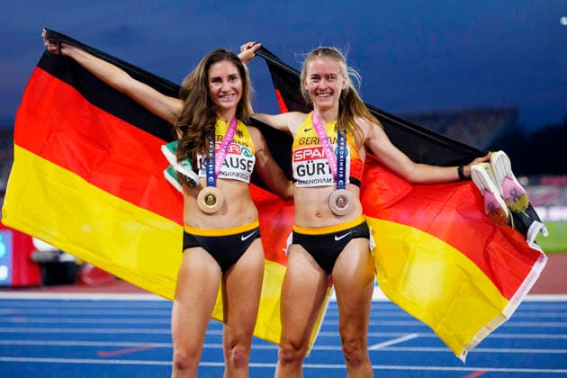 BIRMINGHAM, GREAT BRITAIN - AUGUST 13, 2026 : Olivia GÜRTH (GER Germany) and Gesa Felicitas KRAUSE (GER Germany) during the European Athletics Championships at Alexander Stadium on August 13, 2026 in Birmingham, Great Britain. Great Britain Copyright: xLeahxKohringx