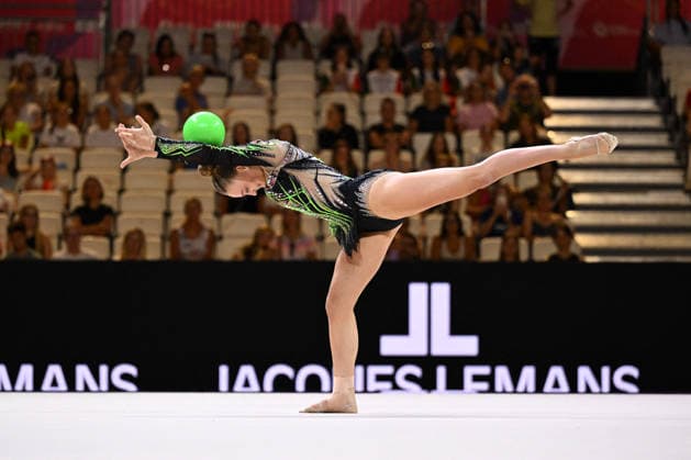OTHER - Gymnastics - 42nd Rhythmic gymnastics, Rhythmische Sportgymnastik, RSG World Championships Photo by IPA ABACAPRESS.COM87454081 - Tara DRAGAS (ITA) performing her ball routine during the 42nd Rhythmic Gymnastics World Championships in Frankfurt am Main, Germany, on August 13, 2026 Frankfurt am Main Germany  Copyright: xIPAxSport ABACAx