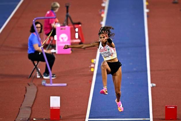 European Athletics Championships Birmingham 2026 - day 4 BIRMINGHAM, ENGLAND - AUGUST 13 : Guisse Saliyya (BEL) in action during the triple jump final on day 4 of the Birmingham 2026 European Athletics Championships on August 13, 2026 in Birmingham, England, 13 08 2026 Birmingham ENGLAND  Copyright: xTomasxSiskx