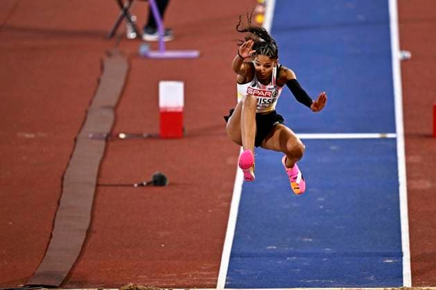 European Athletics Championships Birmingham 2026 - day 4 BIRMINGHAM, ENGLAND - AUGUST 13 : Guisse Saliyya (BEL) in action during the triple jump final on day 4 of the Birmingham 2026 European Athletics Championships on August 13, 2026 in Birmingham, England, 13 08 2026 Birmingham ENGLAND  Copyright: xTomasxSiskx
