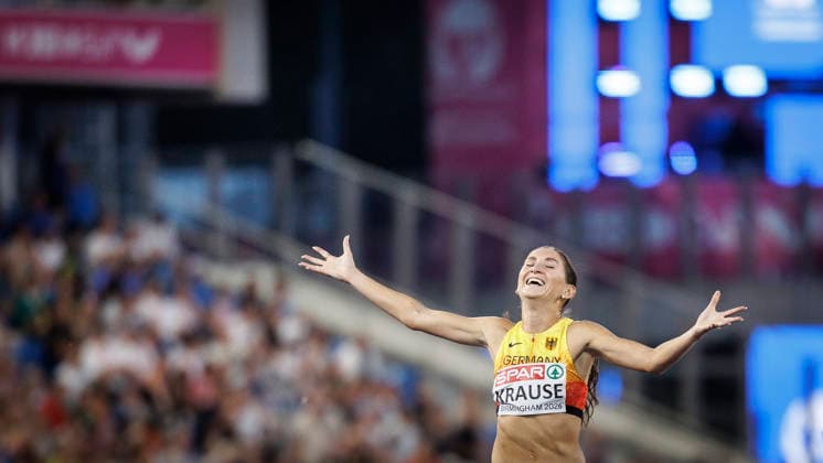 BIRMINGHAM, GREAT BRITAIN - AUGUST 13, 2026: Gesa Felicitas KRAUSE (GER Germany) wins Gold in the 3000m steeple chase during the European Athletics Championships at Alexander Stadium on August 13, 2026 in Birmingham, Great Britain. Great Britain Copyright: xAxelxKohringx