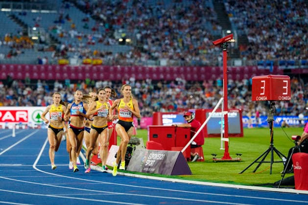 BIRMINGHAM, GREAT BRITAIN - AUGUST 13, 2026 : European Champion 3000m steeplechase: Gesa Felicitas KRAUSE (GER Germany) and Lea MEYER (GER Germany) during the European Athletics Championships at Alexander Stadium on August 13, 2026 in Birmingham, Great Britain. Great Britain Copyright: xLeahxKohringx