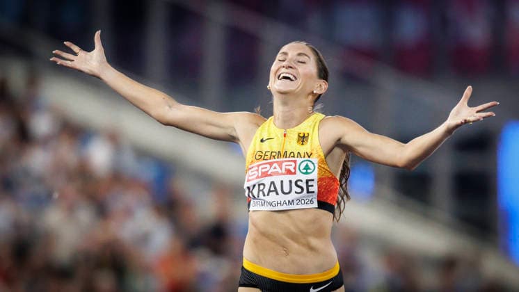 BIRMINGHAM, GREAT BRITAIN - AUGUST 13, 2026: Gesa Felicitas KRAUSE (GER Germany) wins Gold in the 3000m steeple chase during the European Athletics Championships at Alexander Stadium on August 13, 2026 in Birmingham, Great Britain. Great Britain Copyright: xAxelxKohringx