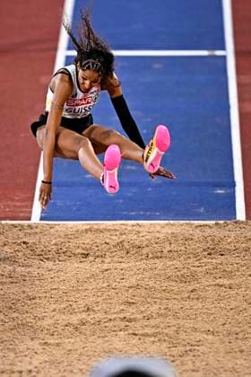 European Athletics Championships Birmingham 2026 - day 4 BIRMINGHAM, ENGLAND - AUGUST 13 : Guisse Saliyya (BEL) in action during the triple jump final on day 4 of the Birmingham 2026 European Athletics Championships on August 13, 2026 in Birmingham, England, 13 08 2026 Birmingham ENGLAND  Copyright: xTomasxSiskx