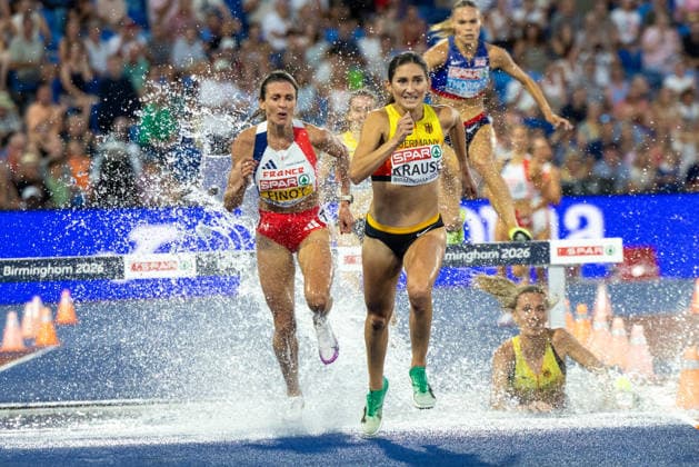 Leichtathletik Europameisterschaften 2026 in Birmingham Gesa Felicitas KRAUSE gewinnt bei den European Athletics Championships in Birmingham Gold über die 3000 Meter Hindernis. *** 2026 European Athletics Championships in Birmingham: Gesa Felicitas KRAUSE Wins Gold in the 3,000-Meter Steepchase at the European Athletics Championships in Birmingham Copyright: xBEAUTIFULxSPORTS Kellererx