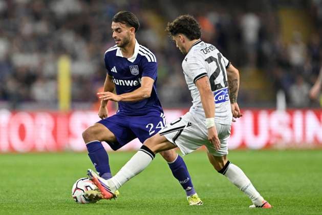 RSC Anderlecht v PAOK - UEFA Europa League ANDERLECHT, BELGIUM - AUGUST 13 : Llansana Enric midfielder of RSC Anderlecht during the UEFA Europa League 2026 27 third qualifying round between RSC Anderlecht and PAOK on August 13, 2026 in Anderlecht, Belgium, 13 08 2026 Anderlecht Belgium  Copyright: xDhax