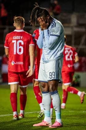 DUBLIN , 13-08-2026, Tolka Park Stadium , season 2026 2027 , UEFA Conference League play-off football . Match between Shelbourne FC and Ajax, Picture shows Ajax player Tolu Arokodare Shelbourne - Ajax  x205684207x Copyright: