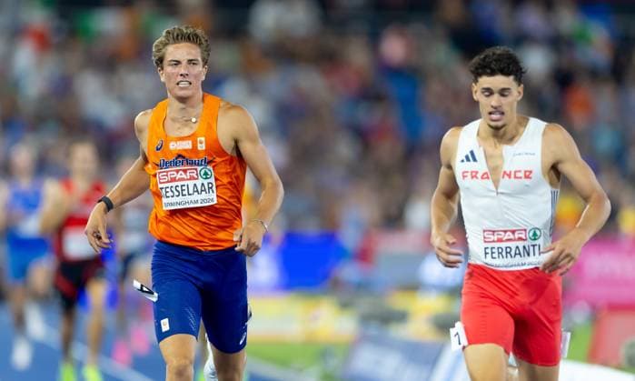 BIRMINGHAM - Jeff Tesselaar in action in the 1500 meter decathlon during the fourth day of the European Athletics Championships. IRIS VAN DEN BROEK ANP xVIxANPxSportx xxANPxIVx 565412559 originalFilename: 565412559.jpg