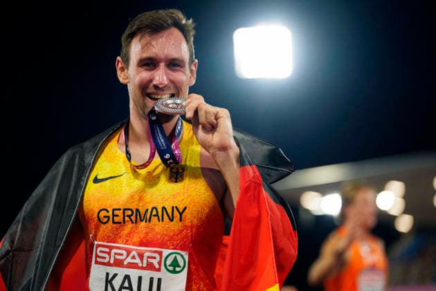 BIRMINGHAM, GREAT BRITAIN - AUGUST 13, 2026 : Silver in the decathlon: Niklas KAUL (GER Germany) competing during the European Athletics Championships at Alexander Stadium on August 13, 2026 in Birmingham, Great Britain. Great Britain Copyright: xLeahxKohringx
