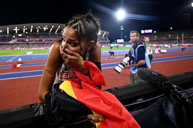 European Athletics Championships Birmingham 2026 - day 4 BIRMINGHAM, ENGLAND - AUGUST 13 : Guisse Saliyya (BEL) in action during the triple jump final action on day 4 of the Birmingham 2026 European Athletics Championships on August 13, 2026 in Birmingham, England, 13 08 2026 Birmingham ENGLAND  Copyright: xTomasxSiskx