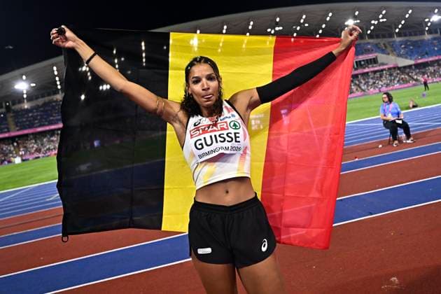 European Athletics Championships Birmingham 2026 - day 4 BIRMINGHAM, ENGLAND - AUGUST 13 : Guisse Saliyya (BEL) in action during the triple jump final action on day 4 of the Birmingham 2026 European Athletics Championships on August 13, 2026 in Birmingham, England, 13 08 2026 Birmingham ENGLAND  Copyright: xTomasxSiskx