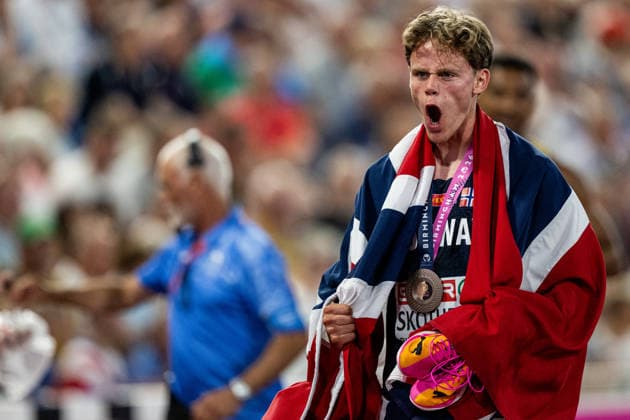 260813 Sander Aae Skotheim of Norway celebrates after men s decathlon 1500 meter during day 4 of the 2026 European Athletics Championships on August 13, 2026 in Birmingham. Photo: Mathias Bergeld BILDBYRAN kod MB MT1068 friidrott athletics friidrett friidrotts-em em friidretts-em 2026 european athletics championships 4 bbeng *** August 13, 2026: Sander Aae Skotheim of Norway celebrates after the men’s decathlon 1,500-meter race on Day 4 of the 2026 European Athletics Championships on August 13, 2026 in Birmingham. Photo by Mathias Bergeld, BILDBYRAN, code MB MT1068. track and field, athletics, friidrett, friidrotts EM, 2026 European Athletics Championships, 4 BBENG  Copyright: MATHIASxBERGELD BB260813MB149