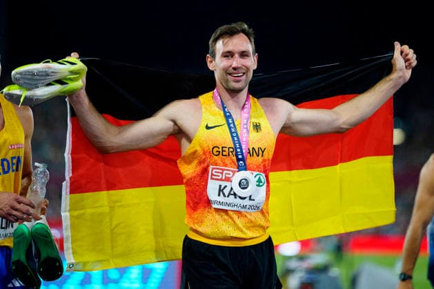 BIRMINGHAM, GREAT BRITAIN - AUGUST 13, 2026 : Silver in the decathlon: Niklas KAUL (GER Germany) competing during the European Athletics Championships at Alexander Stadium on August 13, 2026 in Birmingham, Great Britain. Great Britain Copyright: xLeahxKohringx