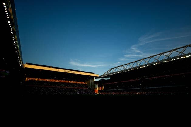 RECORD DATE NOT STATED 12th August 2026; Ibrox Stadium, Glasgow, Scotland; UEFA Europa League Qualifier Football, Rangers versus Jagiellonia Bialystok; General view of Ibrox stadium VagelisxGeorgariou