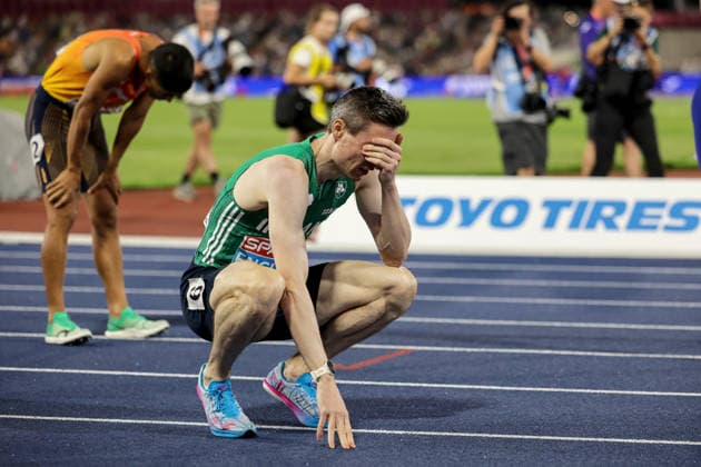 2026 European Athletics Championships, Alexander Stadium, Birmingham, England 13 8 2026 Men™s 800m Final Ireland™s Mark English celebrates after winning gold Mark English celebrates after winning gold 13 8 2026  Copyright: xx 0S9A2603