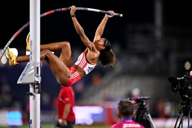 European Athletics Championships Birmingham 2026 - day 4 BIRMINGHAM, ENGLAND - AUGUST 13 : Bonnin Marie-Julie (FRA) in action during the pole vault final on day 4 of the Birmingham 2026 European Athletics Championships on August 13, 2026 in Birmingham, England, 13 08 2026 Birmingham ENGLAND  Copyright: xTomasxSiskx