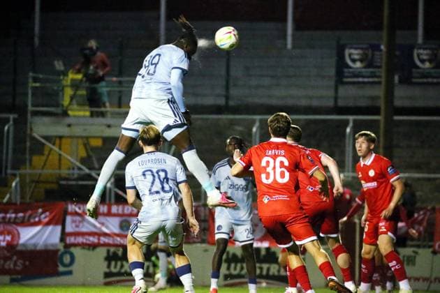 DUBLIN - Toluwalase Arokodare of Ajax during the UEFA Conference League 3rd qualifying round match between Shelbourne FC and AFC Ajax at Tolka Park Stadium on August 12, 2026 in Dublin, Ireland. JACK MULLINS ANP xVIxANPxSportx xxANPxIVx 565413045 originalFilename: 565413045.jpg