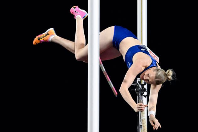 LKS 20260814 Wilma Heltelä of Finland attempting 4,80m during women s pole vault final at the European Athletics Championships 2026 in Birmingham, on August 13, 2026. - ANTTI AIMO-KOIVISTO Birmingham United Kingdom HjbNSGAYquU  Copyright: xAnttixAimo-Koivistox HjbNSGAYquU