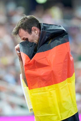 BIRMINGHAM, GREAT BRITAIN - AUGUST 13, 2026 : Second place in the decathlon for Niklas KAUL (GER Germany) during the European Athletics Championships at Alexander Stadium on August 13, 2026 in Birmingham, Great Britain. Great Britain Copyright: xLeahxKohringx