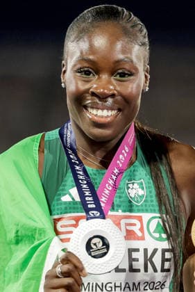 2026 European Athletics Championships, Alexander Stadium, Birmingham, England 13 8 2026 Women™s 200m Final Ireland™s Rhasidat Adeleke celebrates with her silver medal Rhasidat Adeleke celebrates with her silver medal 13 8 2026  Copyright: xx 0S9A3170