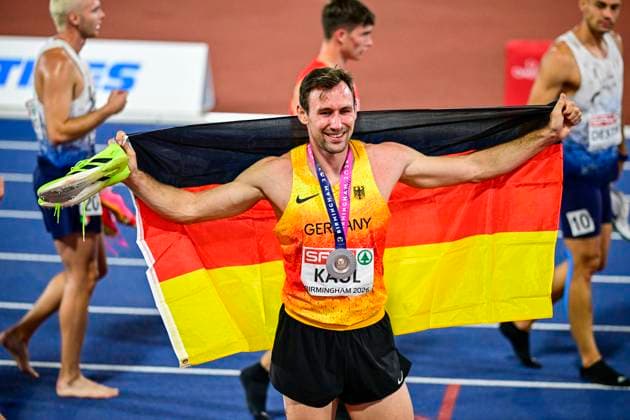 Niklas KAUL (Germany, USC Mainz, 100m DECATHLON Men) GBR, European Athletics Championships, Athletics, 13.08.2026, GBR, European Athletics Championships, Athletics, 13.08.2026, Birmingham *** Niklas KAUL, Germany, USC Mainz, Men s 100m Decathlon, GBR, European Athletics Championships, Track and Field, August 13, 2026, GBR, European Athletics Championships, Track and Field, August 13, 2026, Birmingham Copyright: xEibnerxPressefoto JanxPapenfussx EP_JPS