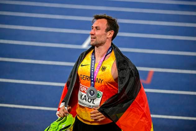 Niklas KAUL (Germany, USC Mainz, 100m DECATHLON Men) GBR, European Athletics Championships, Athletics, 13.08.2026, GBR, European Athletics Championships, Athletics, 13.08.2026, Birmingham *** Niklas KAUL, Germany, USC Mainz, Men s 100m Decathlon, GBR, European Athletics Championships, Track and Field, August 13, 2026, GBR, European Athletics Championships, Track and Field, August 13, 2026, Birmingham Copyright: xEibnerxPressefoto JanxPapenfussx EP_JPS